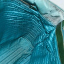 PRADA Tote Bag Nylon Turquoise Blue Gold Auth 155080-19