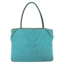 PRADA Tote Bag Nylon Turquoise Blue Gold Auth 155080-2