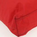 PRADA Tote Bag Nylon Red Silver Auth 155081-14