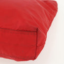 PRADA Tote Bag Nylon Red Silver Auth 155081-15