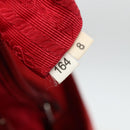 PRADA Tote Bag Nylon Red Silver Auth 155081-12