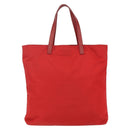 PRADA Tote Bag Nylon Red Silver Auth 155081-2