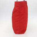 PRADA Tote Bag Nylon Red Silver Auth 155081-3