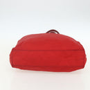 PRADA Tote Bag Nylon Red Silver Auth 155081-5
