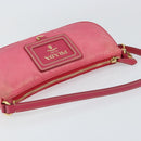 PRADA Shoulder Bag Nylon Leather Pink Gold Auth 155082-6