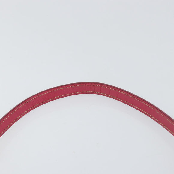 PRADA Shoulder Bag Nylon Leather Pink Gold Auth 155082