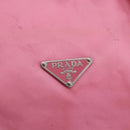 PRADA Hand Bag Nylon Pink Silver Auth 155083-14