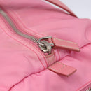 PRADA Hand Bag Nylon Pink Silver Auth 155083-15