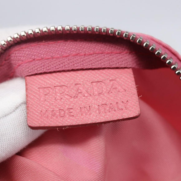 PRADA Hand Bag Nylon Pink Silver Auth 155083