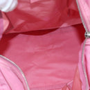 PRADA Hand Bag Nylon Pink Silver Auth 155083-17