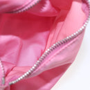 PRADA Hand Bag Nylon Pink Silver Auth 155083-20