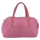 PRADA Hand Bag Nylon Pink Silver Auth 155083-3