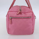 PRADA Hand Bag Nylon Pink Silver Auth 155083-4