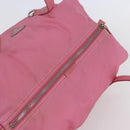 PRADA Hand Bag Nylon Pink Silver Auth 155083-6