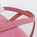 PRADA Hand Bag Nylon Pink Silver Auth 155083-8