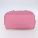 PRADA Hand Bag Nylon Pink Silver Auth 155083-9