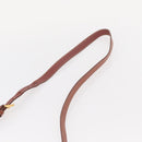 PRADA Shoulder Bag Nylon Leather Orange Gold Auth 155084-14