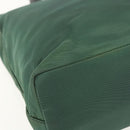 PRADA Tote Bag Nylon Green Silver Auth 155085-14