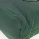 PRADA Tote Bag Nylon Green Silver Auth 155085-15