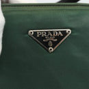 PRADA Tote Bag Nylon Green Silver Auth 155085-17
