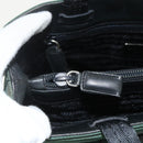 PRADA Tote Bag Nylon Green Silver Auth 155085-18