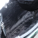 PRADA Tote Bag Nylon Green Silver Auth 155085-11