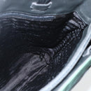 PRADA Tote Bag Nylon Green Silver Auth 155085-20