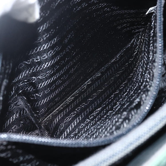 PRADA Tote Bag Nylon Green Silver Auth 155085