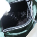 PRADA Tote Bag Nylon Green Silver Auth 155085-25