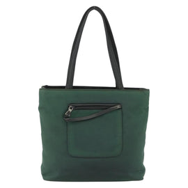 PRADA Tote Bag Nylon Green Silver Auth 155085 - 0