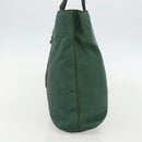 PRADA Tote Bag Nylon Green Silver Auth 155085-3