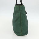 PRADA Tote Bag Nylon Green Silver Auth 155085-4