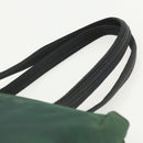 PRADA Tote Bag Nylon Green Silver Auth 155085-8
