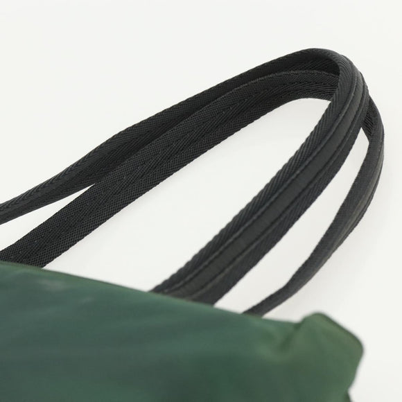 PRADA Tote Bag Nylon Green Silver Auth 155085