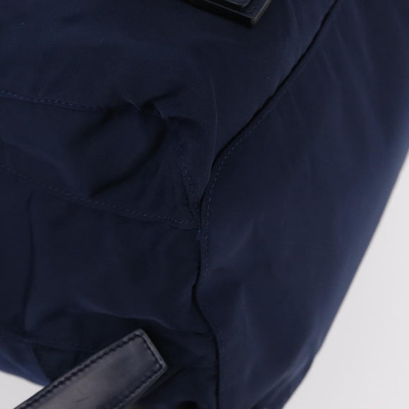 PRADA Backpack Nylon Blue Silver Auth 155086V