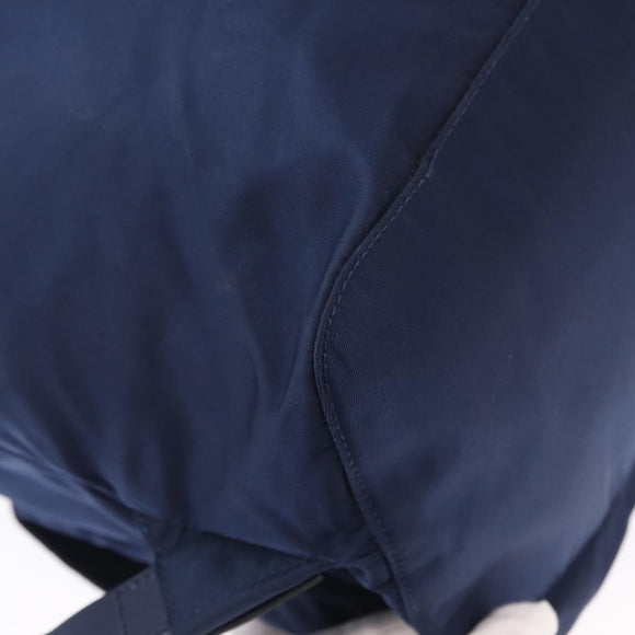 PRADA Backpack Nylon Blue Silver Auth 155086V