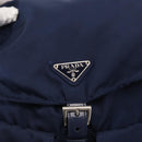 PRADA Backpack Nylon Blue Silver Auth 155086V-20
