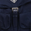 PRADA Backpack Nylon Blue Silver Auth 155086V-9