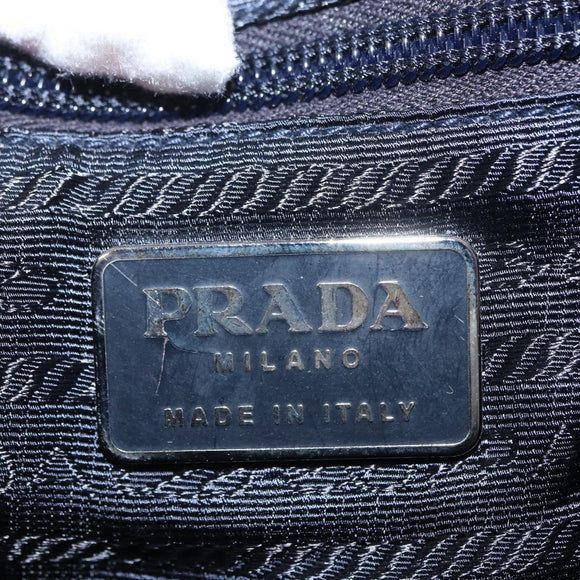 PRADA Backpack Nylon Blue Silver Auth 155086V