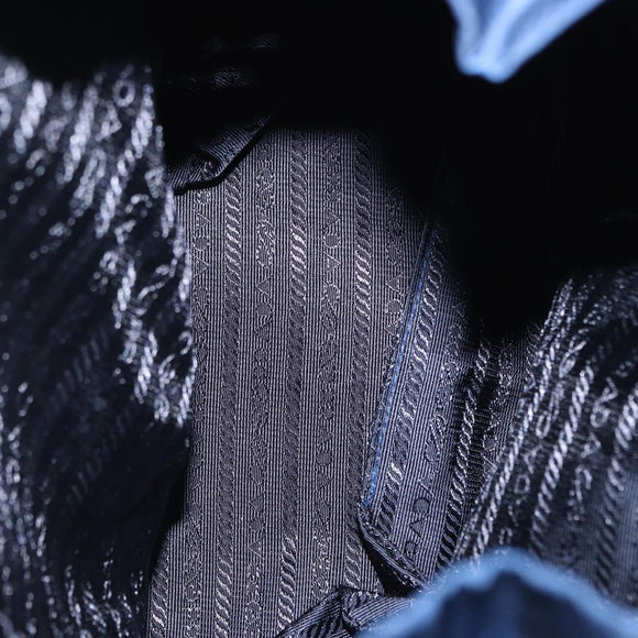 PRADA Backpack Nylon Blue Silver Auth 155086V