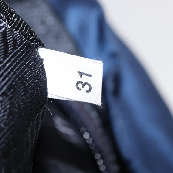 PRADA Backpack Nylon Blue Silver Auth 155086V