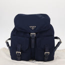 PRADA Backpack Nylon Blue Silver Auth 155086V-12