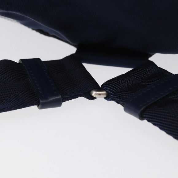 PRADA Backpack Nylon Blue Silver Auth 155086V