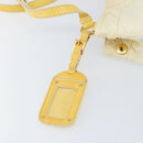PRADA Shoulder Bag Nylon Enamel Beige Yellow gold Auth 155087-17