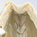 PRADA Shoulder Bag Nylon Enamel Beige Yellow gold Auth 155087-20