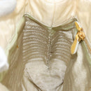 PRADA Shoulder Bag Nylon Enamel Beige Yellow gold Auth 155087-21