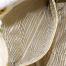 PRADA Shoulder Bag Nylon Enamel Beige Yellow gold Auth 155087-23