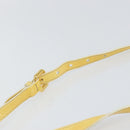 PRADA Shoulder Bag Nylon Enamel Beige Yellow gold Auth 155087-8