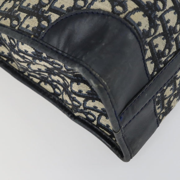 Christian Dior Trotter Canvas Hand Bag Navy Auth 155088