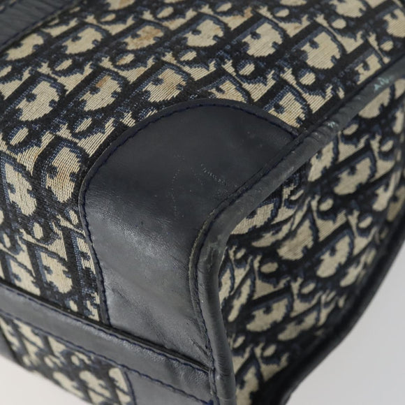 Christian Dior Trotter Canvas Hand Bag Navy Auth 155088